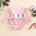 thumbnail image 2 of Staki Baby Sweatshirt Romper Cute Baby Girls Long Sleeve Creeper Baby Bodysuit(Pink,3-6 Months), 2 of 7