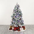 thumbnail image 3 of SAFAVIEH 5.5 Ft Pre-Lit Fully Decorated Artificial Christmas Tree With Pine Cones, Frosted White/Green, 3 of 12