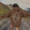 thumbnail image 2 of Wovix Hoodie with Shark Whale Sweatshirt Christian Hoodie For Women Clothes Graphic Long Sleeve Sweatshirts Daily Wear, 2 of 6