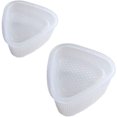 thumbnail image 1 of Caja de plástico para molde de Sushi, caja triangular para hacer moldes de arroz con tapa, color blanco, 1 of 5