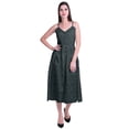 thumbnail image 3 of Moomaya Printed Cotton Casual Spaghetti Strap Dress Flared Maxi Summer Dresses For Women, 3 of 7