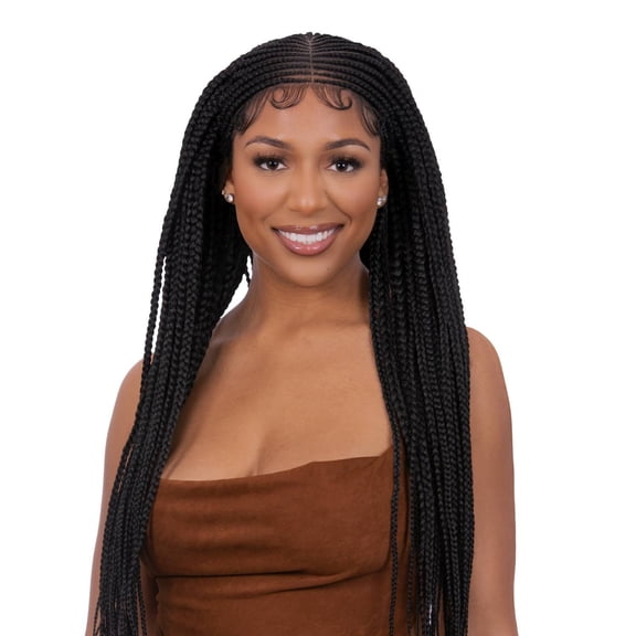 QueenB Braided Lace Wig - Carol #1B
