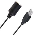 thumbnail image 2 of OUOU USB A Macho a 12 V Encendedor de Cigarrillos de Coche Convertidor de Encendedor Hembra Soporte Grabadora de conducción GPS E-Dog etc Negro 300 cm, 2 of 4