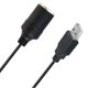 thumbnail image 2 of OUOU USB A Macho a 12 V Encendedor de Cigarrillos de Coche Convertidor de Encendedor Hembra Soporte Grabadora de conducción GPS E-Dog etc Negro 60 cm, 2 of 5