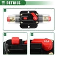 thumbnail image 5 of Unique Bargains 2 Set DC 12V-24V Fuse Holder 80A Inline Circuit Breaker Reset Fuse Holder Zinc Alloy Black, 5 of 7