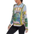 thumbnail image 2 of FORMRS Womens Long Sleeve Shirts UPF 50+ Sun Protection Quick Dry Fishing Hiking Tops, Size S-2XL, Yellow Window, 2 of 8
