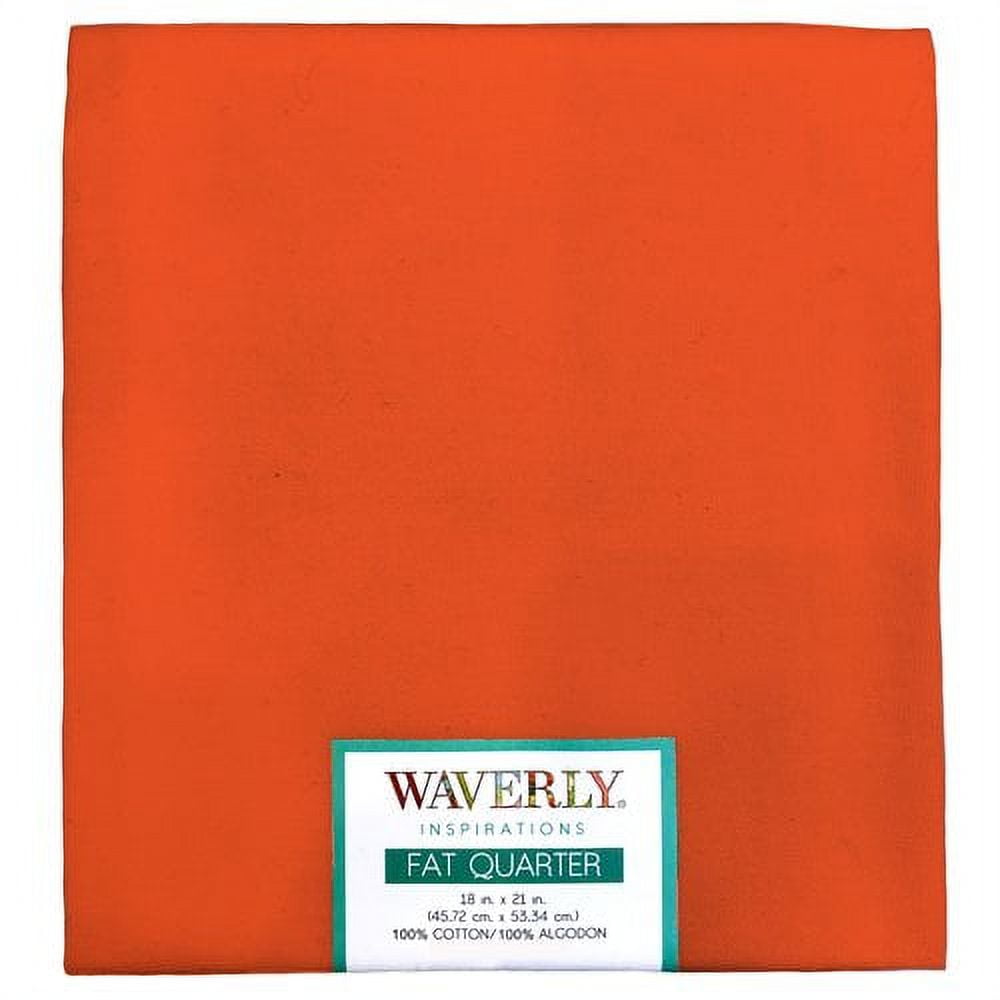 (4 pack) Waverly Inspirations Cotton 18" x 21" Fat Quarter Solid ZINNIA Print Fabric, 1 Each