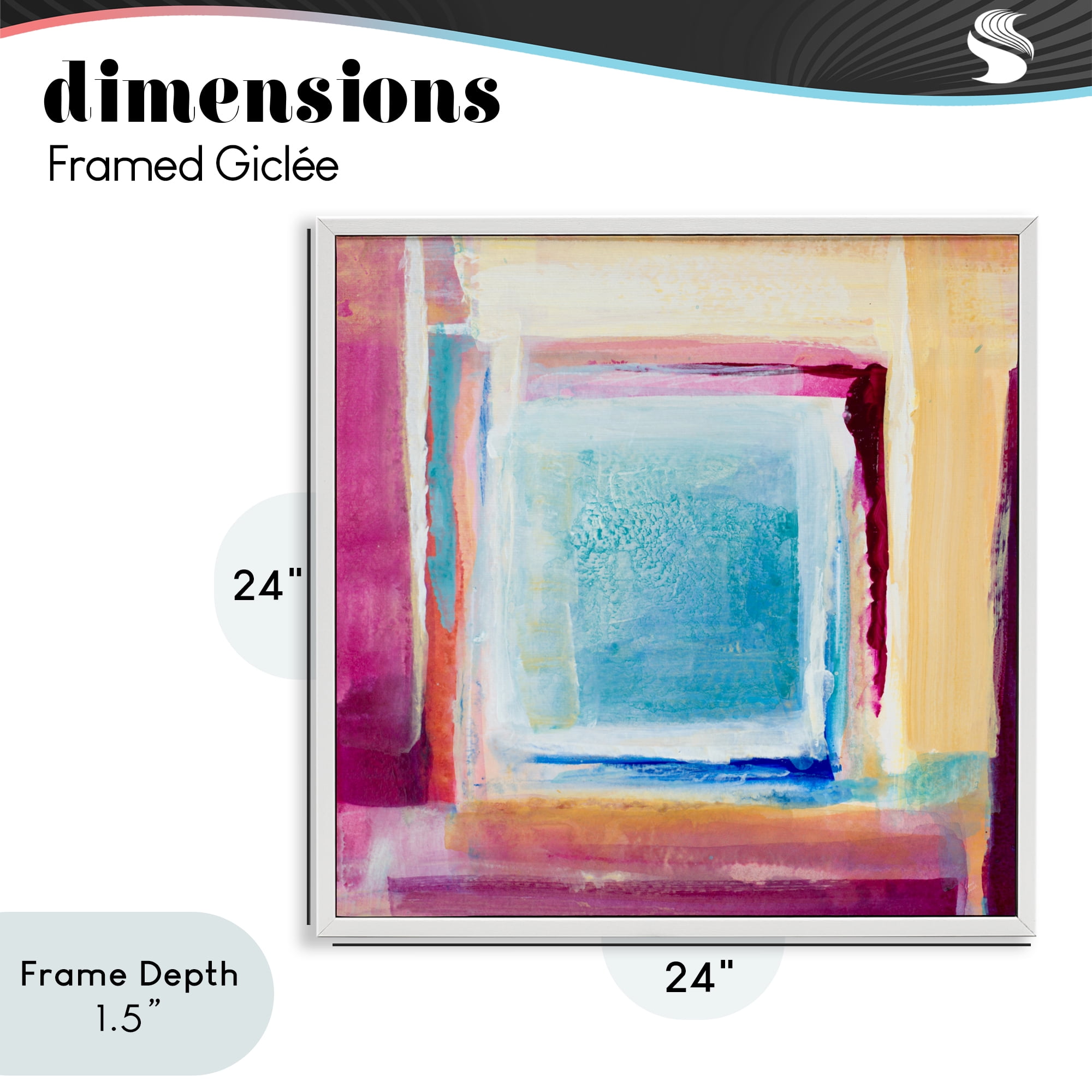 Stupell Industries Bright Colors New Day White Framed Giclee Art, design by Lanie Loreth
