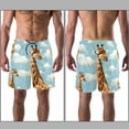thumbnail image 3 of luoweisi Men's Beach Shorts Quick Dry Swim Trunks with Mesh Lining Giraffe L, 3 of 5