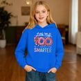thumbnail image 3 of Ticikt My Happy 100th Day of School Hoodies, Fashion Print Pullover Hooded Sweatshirt Kids Athletic Comfortable Casual Playwear,Color:Blue,9-10 Years, 3 of 6