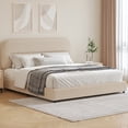 thumbnail image 4 of 4 EVER WINNER Full Bed Frame with Headboard, Boucle Upholstered Platform Bed Frame, Luxurious Soft Rounded Corners, No Box Spring Required, Non-Slip and Noise-Free, Easy Assembly, Beige, 4 of 9