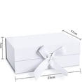 thumbnail image 1 of Alician Strong Cardboard Folding Gift Box With Magnetic Buckle Ribbon Exquisite Solid Color Clamshell Present Packaging Tools (27x19x8cm), 1 of 9