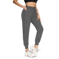 thumbnail image 4 of Sngxgn High Waist Cargo Pants Women Women Solid Trousers Casual Baggy Elastic Waist Wide Leg Pants With Pockets(Grey,S), 4 of 7