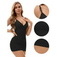 thumbnail image 3 of Unique Bargains Women's Deep V Neck Full Slips Tummy Control Under Dress S Black, 3 of 6