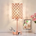 thumbnail image 2 of NATYSWAN Touch Crystal Table Lamp, 3-Way Dimmable Nightstand Lamp with USB Ports,Modern Bedside Lamp for Bedroom, Living Room, 2 of 8