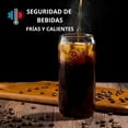 thumbnail image 3 of U Chef Juego de 6 Vasos de Vidrio 20 Oz (591 ml) con Tapas de Bamb&uacute; y Popotes de Vidrio, Vasos de Cristal Reutilizables para Caf&eacute; Helado, Cerveza y Bebidas Fr&iacute;as, Incl, 3 of 6
