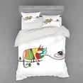 thumbnail image 2 of Ambesonne Colorful Bedding Set 3 Pcs, Chameleon on Branch, Twin XL, Multicolor, 2 of 3