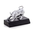 thumbnail image 3 of Bey-Berk International D025S Chrome Plated Bull Sculpture on Black Marble Base, Black, 3 of 4