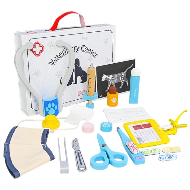 Interactive Vet Clinic Pretend Play for Kids Veterinarian Suitcase