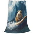 thumbnail image 2 of Sikiie Surfing Guinea Pig Ultra-Soft Micro flannel Blanket Luxury All Seasons Warm Blanket for Bedding Sofa and Travel (4 sizes)-40"x30", 2 of 7