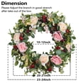 thumbnail image 3 of Corona WANNA-CUL de 61 cm con estampado floral rosa y eucalipto, 3 of 6