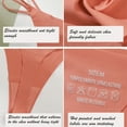 thumbnail image 4 of Womens Ice Silk Unseamed Thongs Low Waist High Cut Bikinis Underwear Hipsters T Back Panties, 4 of 9