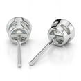 thumbnail image 2 of 1.00 Carat Excellent Cut Natural Diamond Stud Earrings (VS1-VS2 Clarity, F-G Color) Solid Real 18K White Gold Bezel Studs, 2 of 6