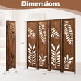 thumbnail image 3 of Gymax 4-Panel 5.6 FT Folding Partition Stand w/Double Action Metal HingesWood Frame, 3 of 10