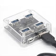 thumbnail image 5 of Hub USB 3.0 Unidad de Expansión de 4 Puertos Libre con Interfaz de Fuente de Alimentación Transmisión de Alta Velocidad de 5 Gbps con Cable de Datos de 50 cm, 5 of 5