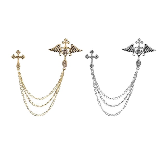 Ala De ángel Broche Joyería Borla Cadena Pin Solapa Pines Insignias Diamantes De Imitación Aureate+Ala De ángel Broche Joyería Borla Cadena Pin Solapa Pines Insignias Diamantes De Yuyangstore none