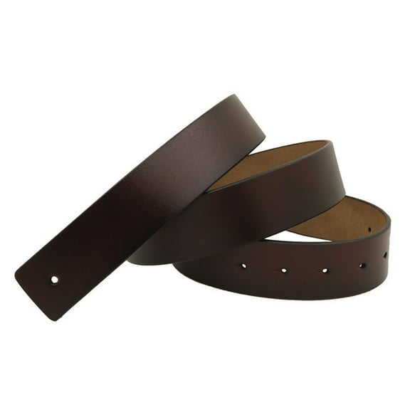Modern NonClosure Leather Belt Men Belt Buckleless Even Punched Hole All Day Comfortable Waistband for Formal Casual