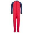 thumbnail image 2 of SpecialKids.Company Seenin Zipback Footed Onesie Zip Up Sleepsuit Pyjamas, Easy To Wear Back Opening Sleepwear, Footed, Red-Navy, Age 9-10, 2 of 3