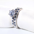 thumbnail image 5 of Adjustable Size 1.5ct CZ 925 Sterling Silver Wedding Ring Set for Women Female Ring, 5 of 7