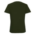 thumbnail image 4 of ALLLIST Solid Womens Tops Casual Green Elbow-Length V-Neck T-Shirts Womens T Shirts, 4 of 5