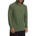 thumbnail image 5 of LEKWK Mens Sun Protection Shirt Long Sleeve Hooded Lightweight Quick Dry Pullover with Thumb Holes Soft Stretch Casual Workout Fishing Hiking Travel Athletic Tops Shirts Tees Army Green M, 5 of 6
