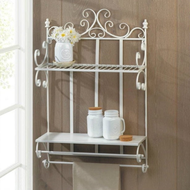 floating bathroom shelves for towels