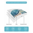 thumbnail image 5 of Teal Red Coastal King Size Down Alternative Comforter, Lightweight Comforter Quilt Bedding Set with Pillow Shams Summer Beach Turtle Starfish Nautical All Seasons Bed Comforter Duvet Insert 96"x106", 5 of 7