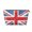 Gold, variant on Union Jack Flag Travel Handbag Leather Purse Organizer Tidy Bag Purse Toiletry Clutch For Women