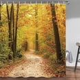 thumbnail image 2 of AMERTEER Rideau de Douche Automne Nature Forêt Soleil Romantique Route Automnale dans Parc Feuilles Feuillage 60X70 Pouces Rideaux de Douche Automne pour Décoration de Salle de Bain, 2 of 7