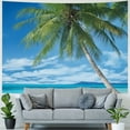 thumbnail image 4 of Shiartex  Palm Tree Tapestry for Bedroom Ocean Beach Tapestry Wall Hanging Boho Tapestry Aesthetic Blue Nature Landscape Tropical Decor for Dorm Living Room Bohemian Wall Art 50x40inch, 4 of 6