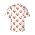 thumbnail image 3 of Daiia Orange Fox Hawaiian Shirt for Men Gentle Cotton Regular Short Sleeve Casual-XX-Large, 3 of 9
