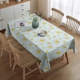 thumbnail image 2 of Light Blue Daisy Flower Pattern Rectangle Tablecloth 60"x84",Waterproof Polyester Rectangle Table Cloth, Wipeable Spillproof Polyester Tablecloth for Dining, Camping, Indoor and Outdoor, 2 of 5