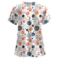 thumbnail image 5 of COMVALUE Print Scrubs for Women Nurse Vet Pediatric with Design Fit Plus Size Scrub Tops 2026 Spring Summer Scrub Shirts (Orange, L), 5 of 5
