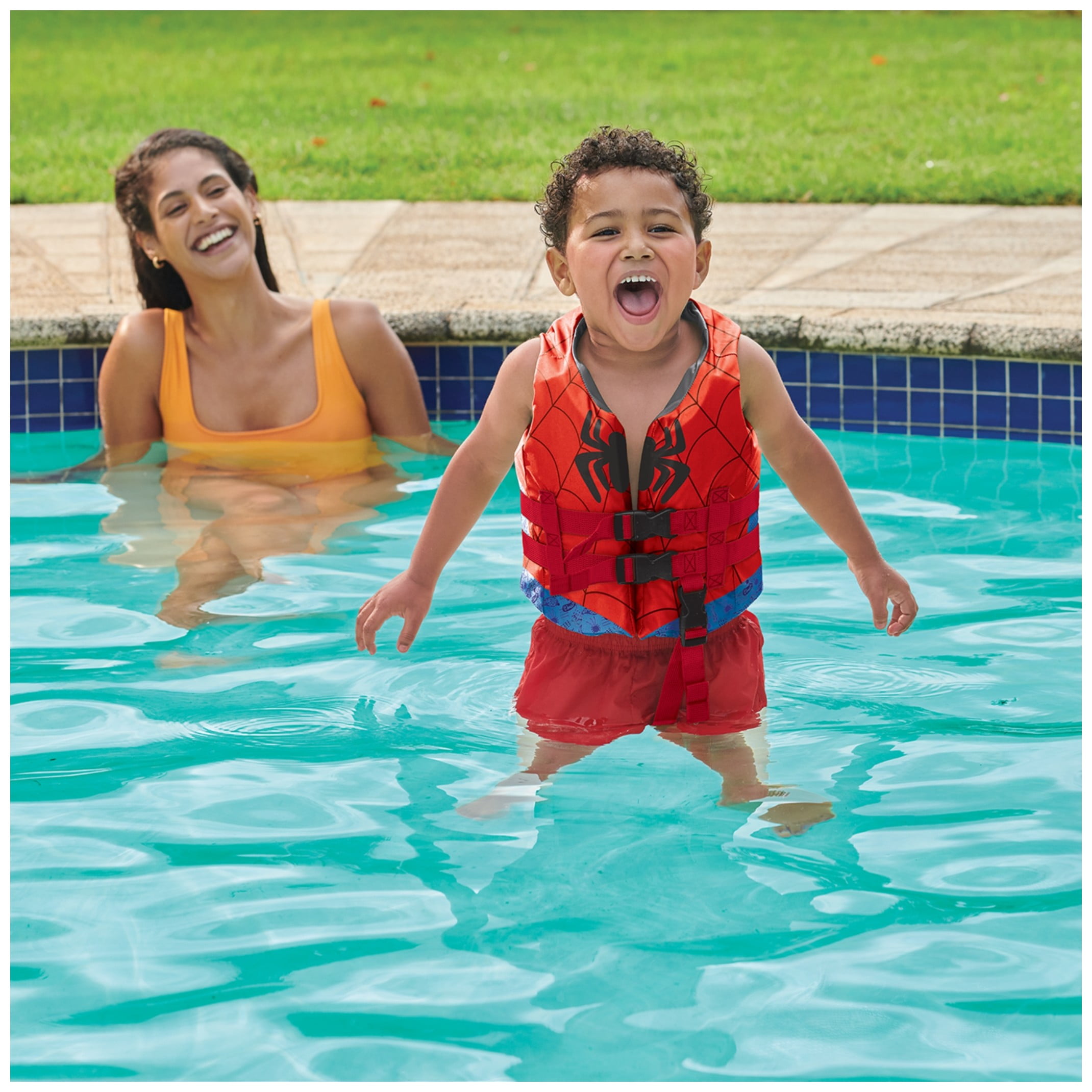 SwimWays Marvel Spider-Man Life Jacket (Unisex), for Kids 33-55lbs