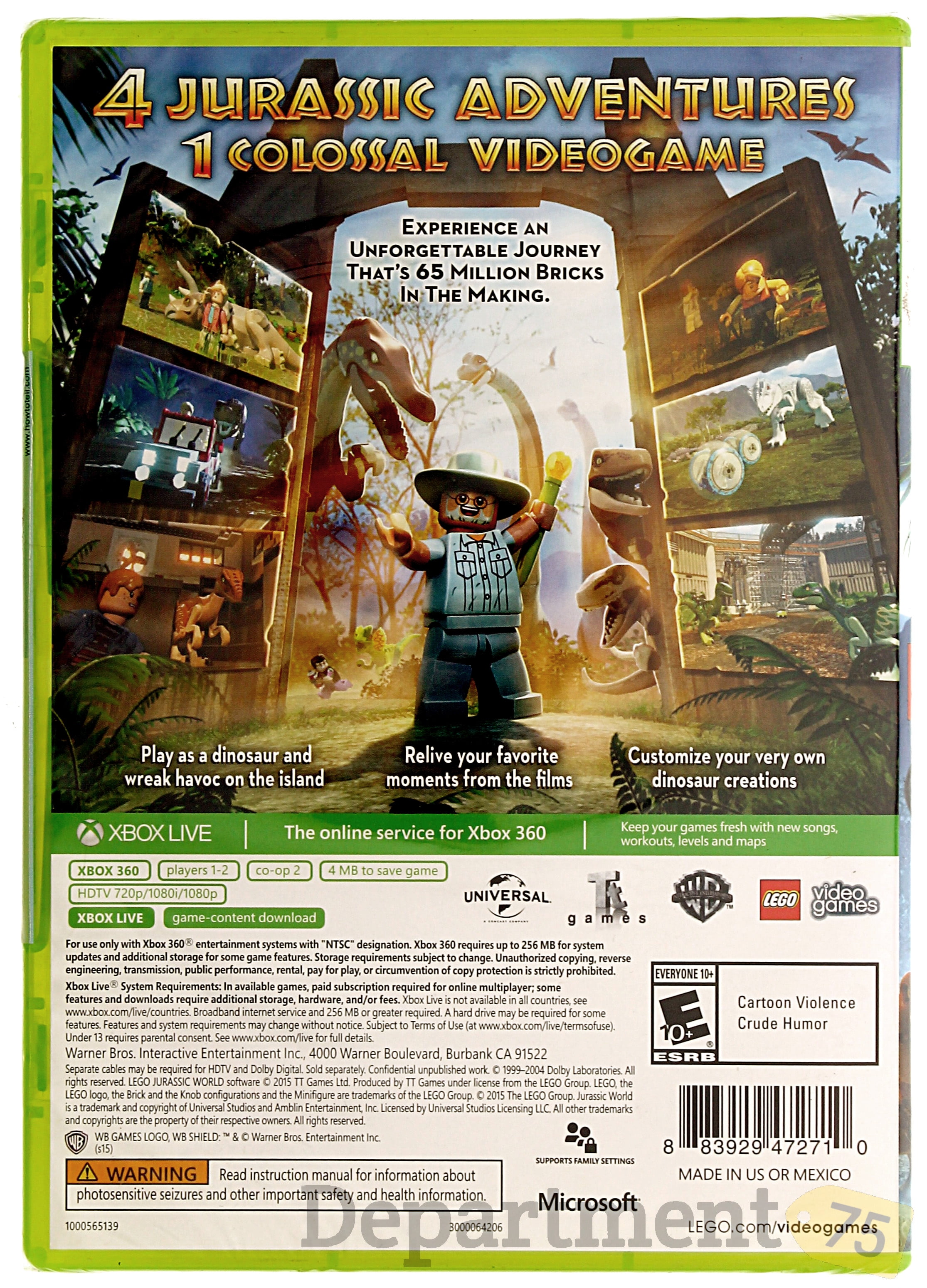jurassic world xbox 360