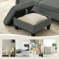 thumbnail image 3 of ZAFLY 2 Piece Sofa Sets, Living Room Furniture Set, Include Sectional Sofa and Chair - Gray, 3 of 7