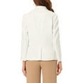 thumbnail image 3 of INSPIRE CHIC Women's Winter Shawl Lapel Long Sleeve Pockets Office Jacket Blazers S White, 3 of 6