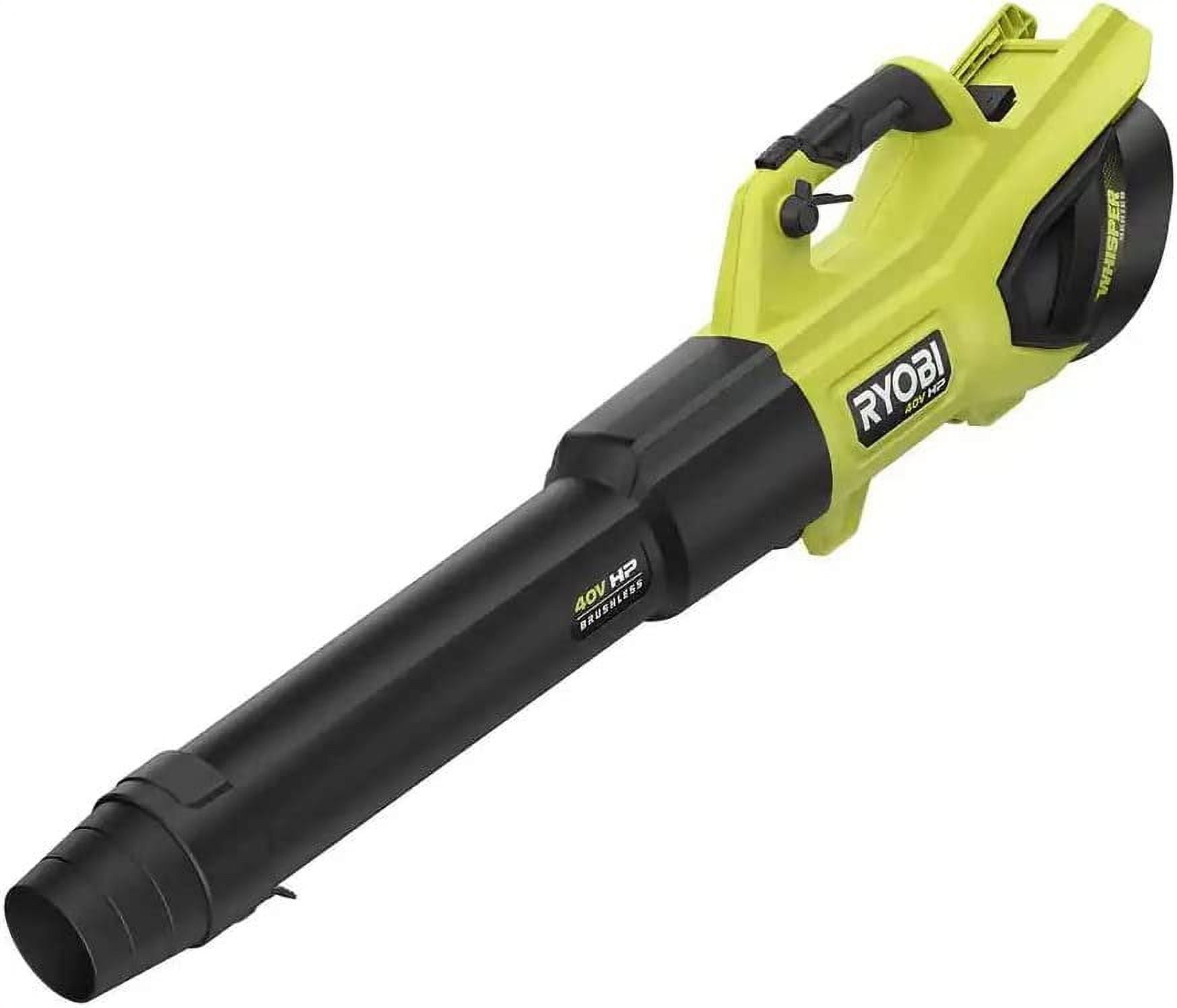 RYOBI 40 Volt Lithium Ion Brushless Cordless Jet Fan Leaf Blower 550 CFM 125 MPH Electric Battery Charger Not Included Walmart