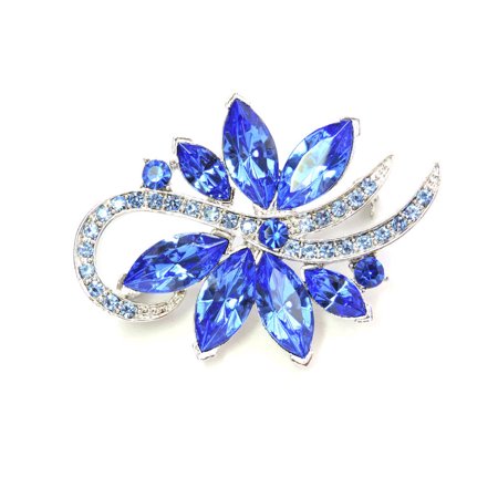 - Faship Gorgeous Rhinestone Crystal Floral Pin Brooch
