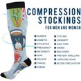thumbnail image 4 of Coolnut Cute Santa Claus Cup Pattern Compression Socks Women Men Knee High Stockings for Sports, Running, Travel 1Pair Gift, 4 of 7